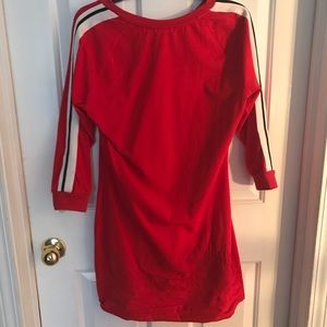 INSPIRED HEARTS Vintage Red Dress w/ White Stripes